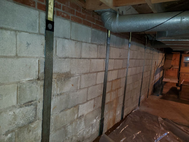 carbon fiber wall straps, basement wall repair