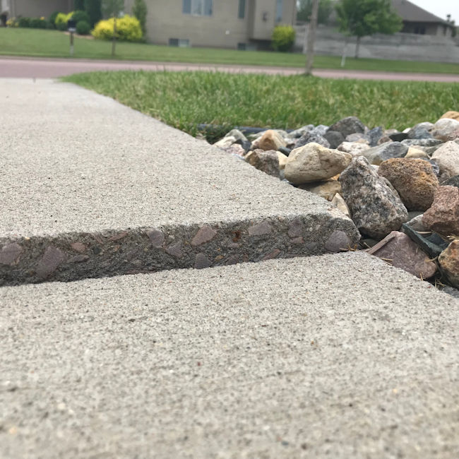 very uneven sidewalk get a free quote for uneven walkway, quick fix